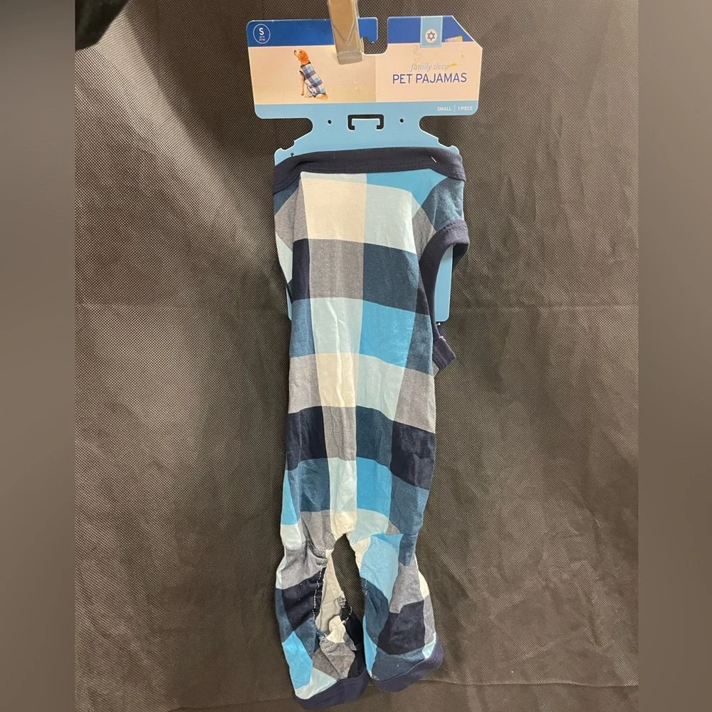 Dog Clothing Blue checkered holiday pajama